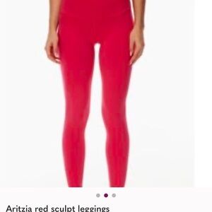 Aritzia Bold Red Active Leggings